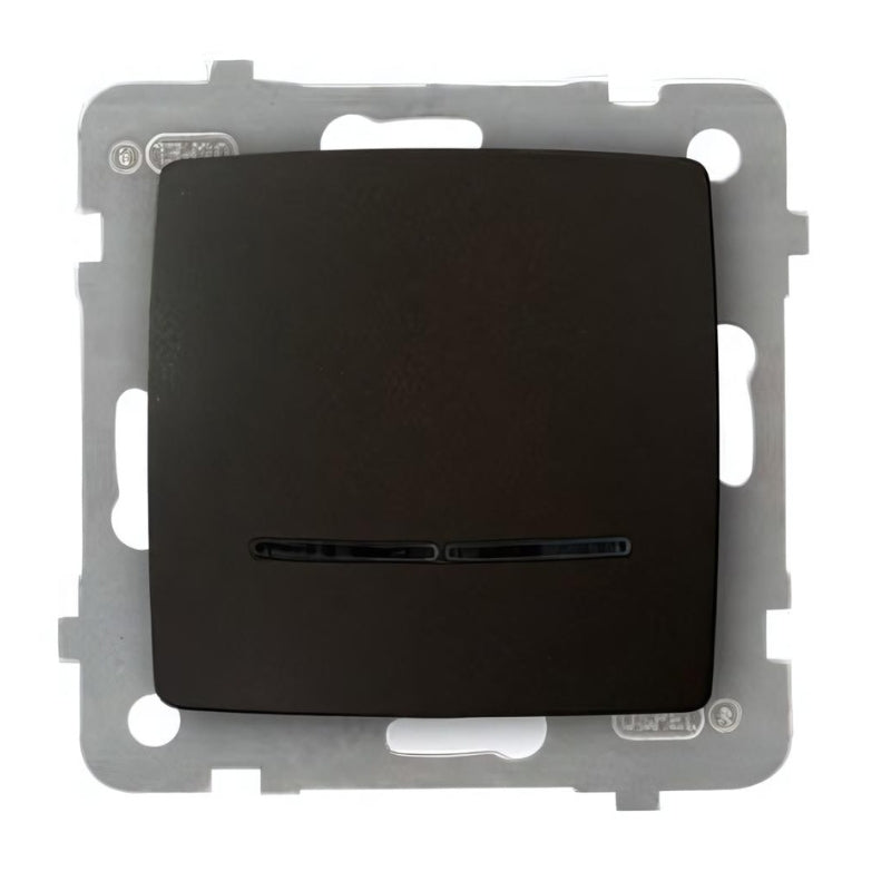 Еднополюсен ключ с индикация 10А Шоколад - OSPEL Karo LP-1SS/m/40
