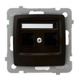 Розетка 2x RJ45 UTP cat.5 Шоколад - OSPEL Karo GPK-2S/K/m/40