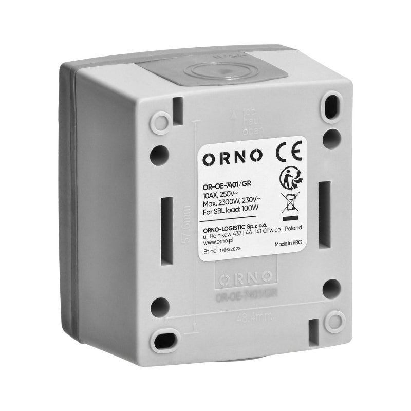 Ключ сериен ОМ 10A IP55 Сив - ORNO Aquatic Pro OR-OE-7401/GR