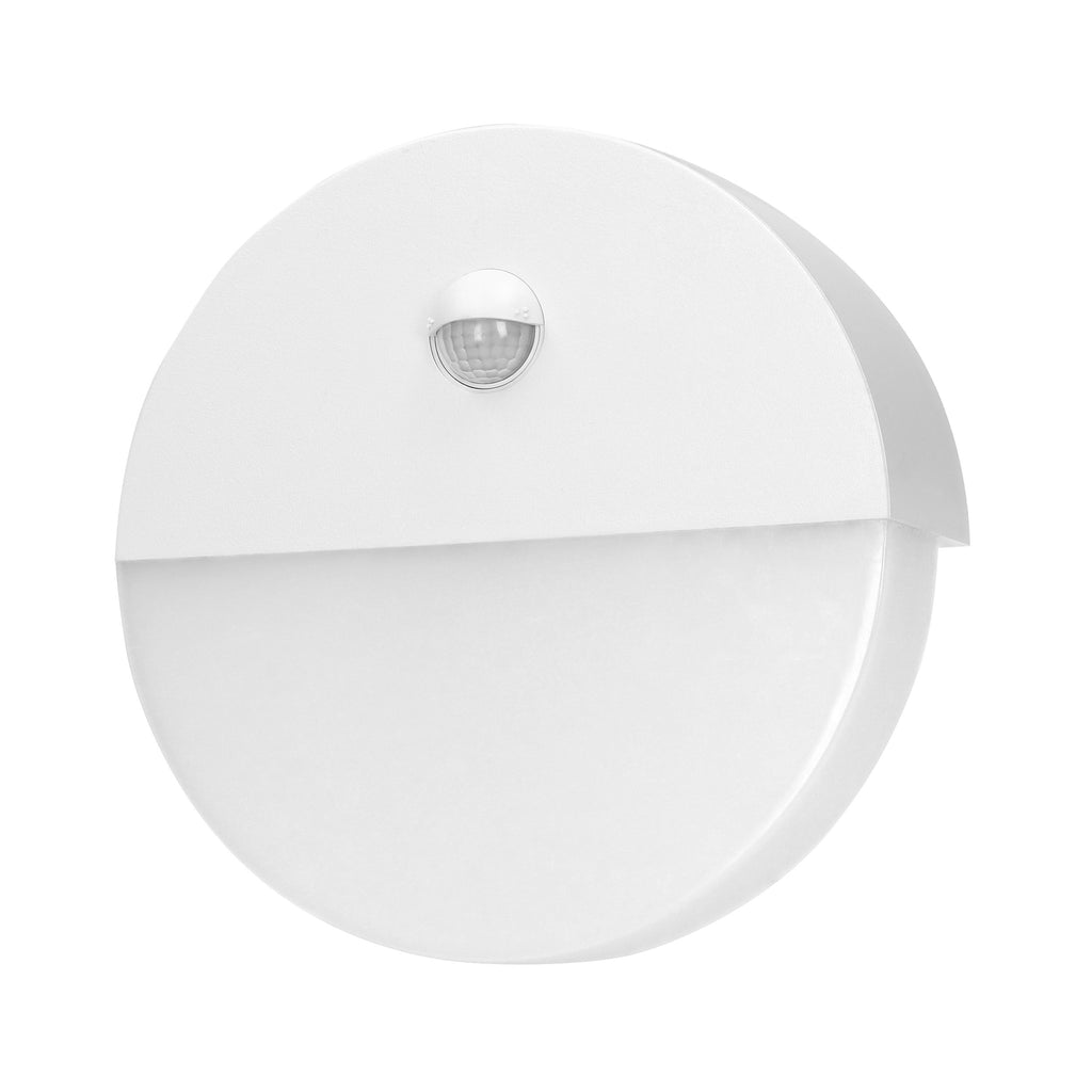 LED декоративен аплик, с PIR 140, 10W 600lm 4000K, Ra>80, IP65, бял - ORNO HALIT AD-OP-6116WLPMR4