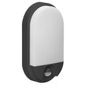 LED аплик-овал, с PIR, 15W 1100lm 4000K, Ra>80, IP54, черен - ORNO NEFRYT AD-OP-6147BLPMR4