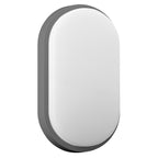 LED аплик-овал/плафон 15W 1100lm 4000K, Ra>80, IP54, сив - ORNO NEFRYT AD-OP-6147GLPM4