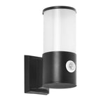 Декоративен аплик за LED крушка E27, max. 15W, с PIR, с излъчване нагоре - UP, IP54, черен/опал - ORNO DALIA AD-OP-6566BE27SMR