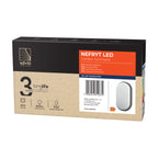 LED аплик/плафон-овал 10W 800lm 4000K, Ra>80, IP54, сив - ORNO NEFRYT AD-OP-6110GLPM4