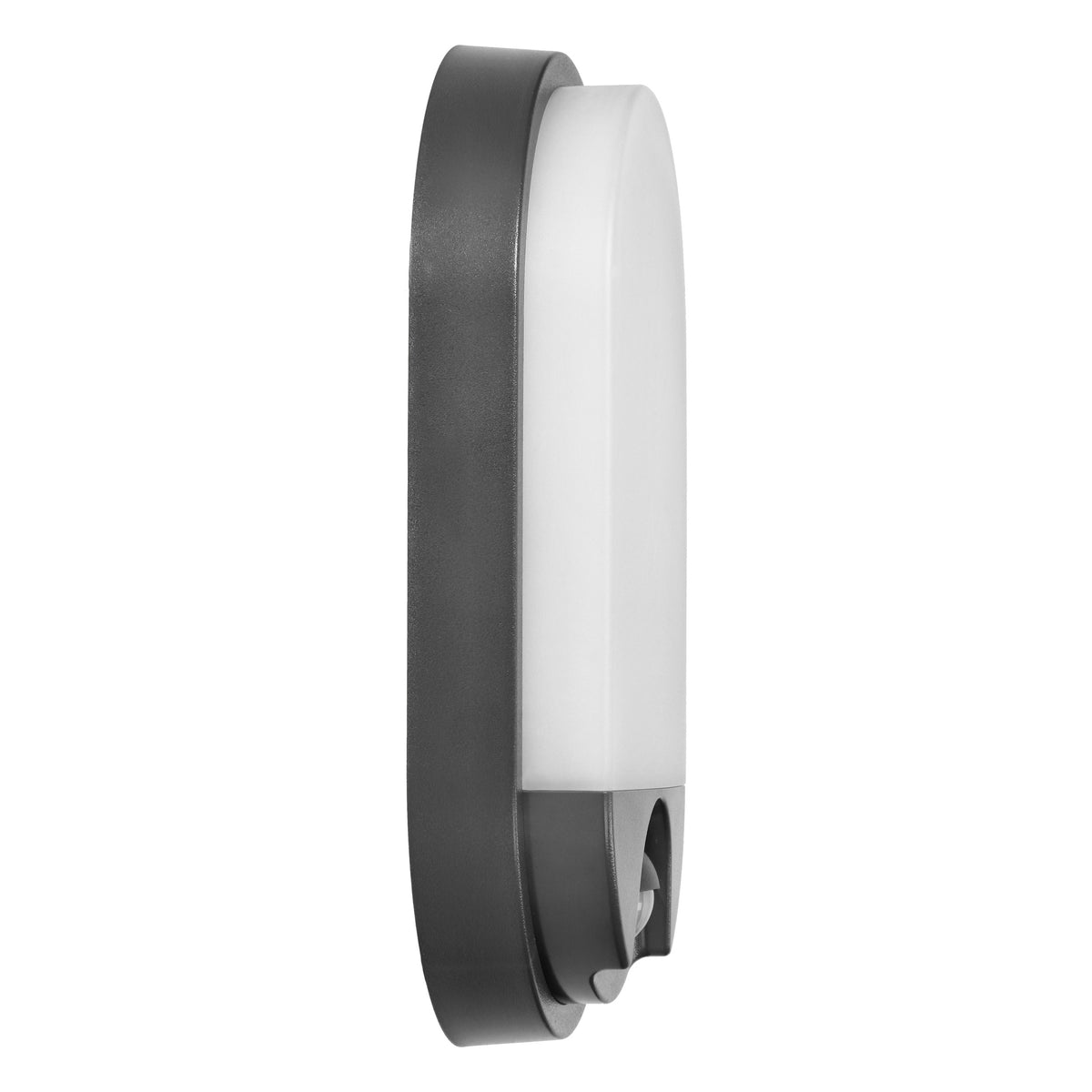 LED аплик-овал, с PIR, 10W 800lm 4000K, Ra>80, IP54, сив - ORNO NEFRYT AD-OP-6110GLPMR4
