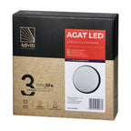 LED декоративен аплик /плафон 10W 800lm 4000K, Ra>80, IP54, черен - ORNO AGAT AD-OP-6111BLPM4