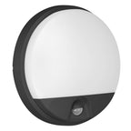 LED декоративен аплик, с PIR, 10W 800lm 4000K, Ra>80, IP54, черен - ORNO AGAT AD-OP-6111BLPMR4