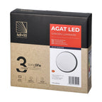 LED декоративен аплик /плафон 10W 800lm 4000K, Ra>80, IP54, сив - ORNO AGAT AD-OP-6111GLPM4
