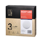 LED декоративен аплик /плафон 10W 800lm 4000K, Ra>80, IP54, бял - ORNO AGAT AD-OP-6111WLPM4