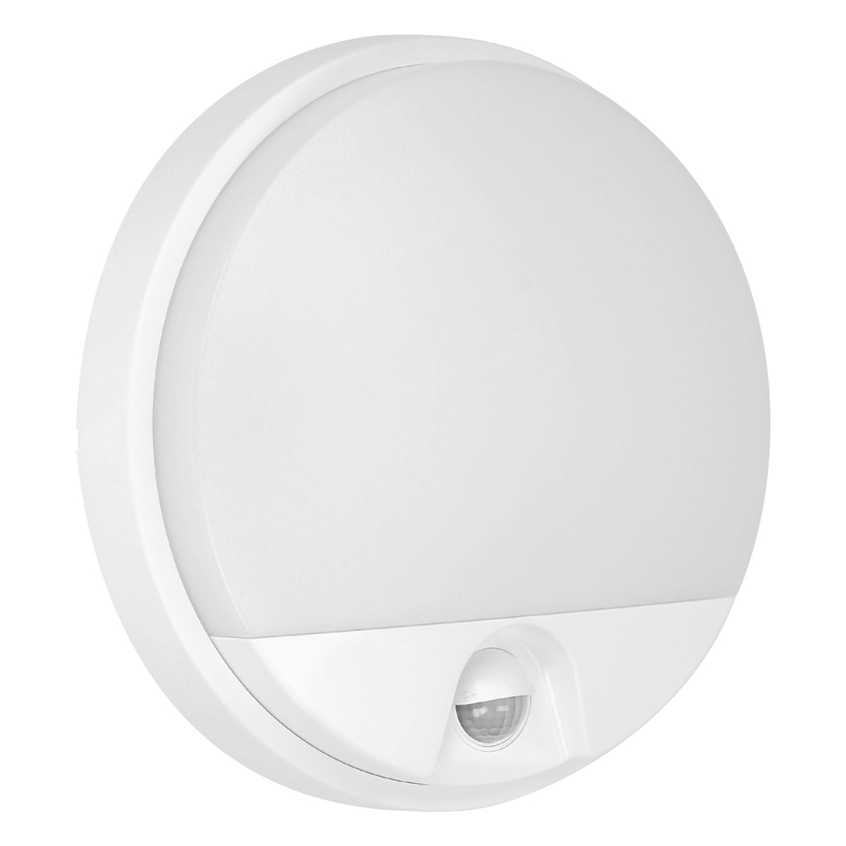 LED декоративен аплик, с PIR, 10W 800lm 4000K, Ra>80, IP54, бял - ORNO AGAT AD-OP-6111WLPMR4