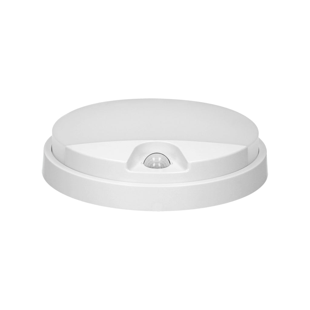 LED декоративен аплик, с PIR, 10W 800lm 4000K, Ra>80, IP54, бял - ORNO AGAT AD-OP-6111WLPMR4