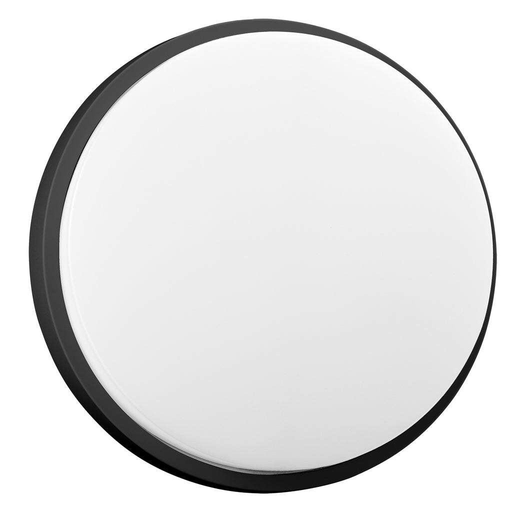 LED декоративен аплик /плафон 15W 1100lm 4000K, Ra>80, IP54, черен - ORNO AGAT AD-OP-6112BLPM4