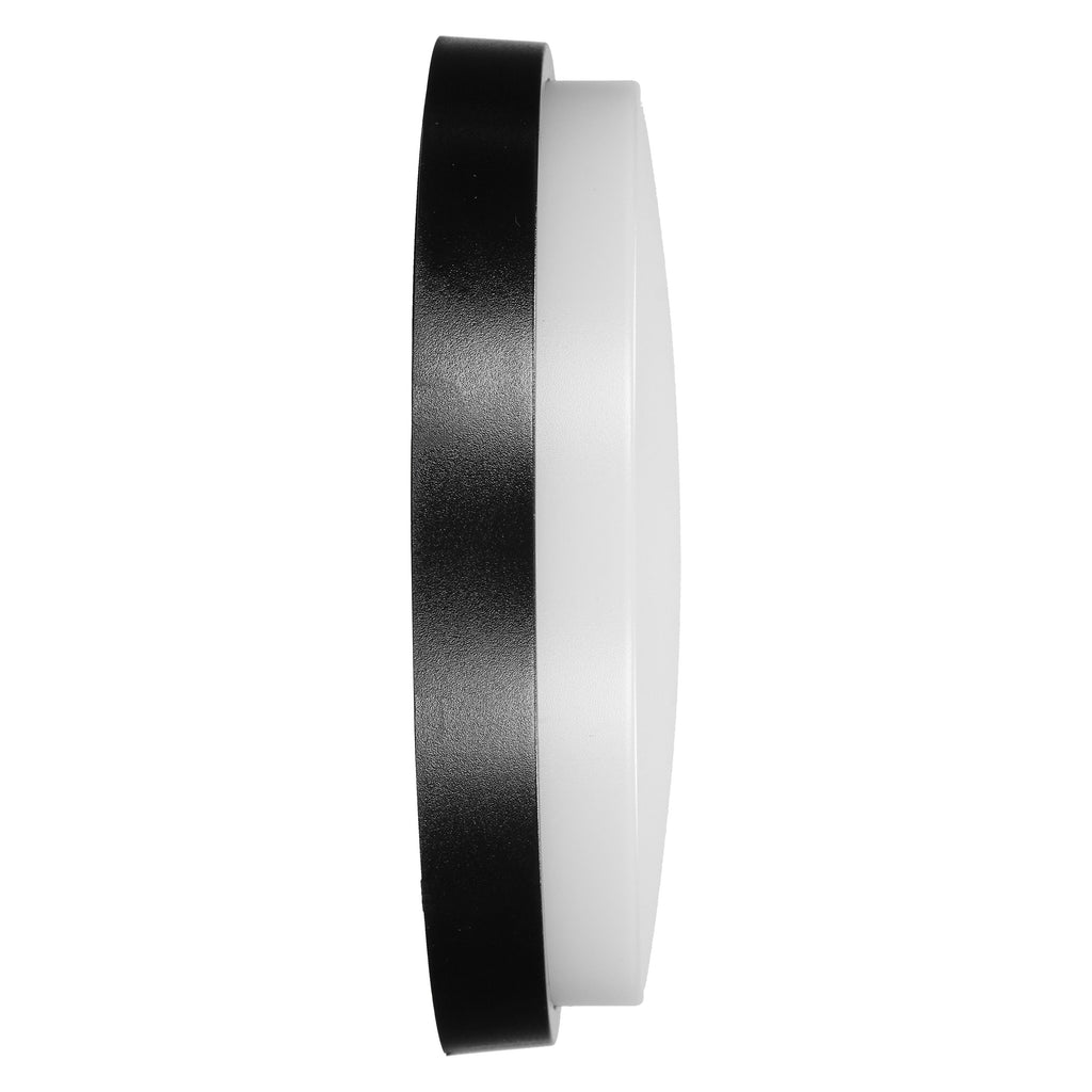 LED декоративен аплик /плафон 15W 1100lm 4000K, Ra>80, IP54, черен - ORNO AGAT AD-OP-6112BLPM4