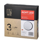 LED декоративен аплик /плафон 15W 1100lm 4000K, Ra>80, IP54, сив - ORNO AGAT AD-OP-6112GLPM4
