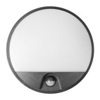 LED декоративен аплик, с PIR, 15W 1100lm 4000K, Ra>80, IP54, сив - ORNO AGAT AD-OP-6112GLPMR4