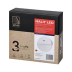 LED декоративен аплик, с PIR 140, 10W 600lm 4000K, Ra>80, IP65, бял - ORNO HALIT AD-OP-6116WLPMR4