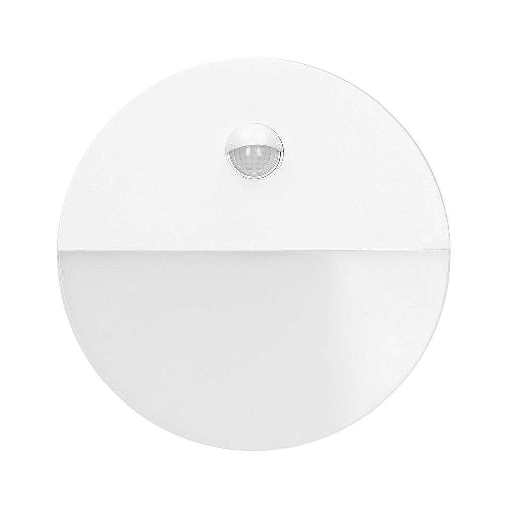 LED декоративен аплик, с PIR 140, 10W 600lm 4000K, Ra>80, IP65, бял - ORNO HALIT AD-OP-6116WLPMR4
