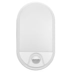 LED аплик-овал, с PIR, 15W 1100lm 4000K, Ra>80, IP54, бял - ORNO NEFRYT AD-OP-6147WLPMR4