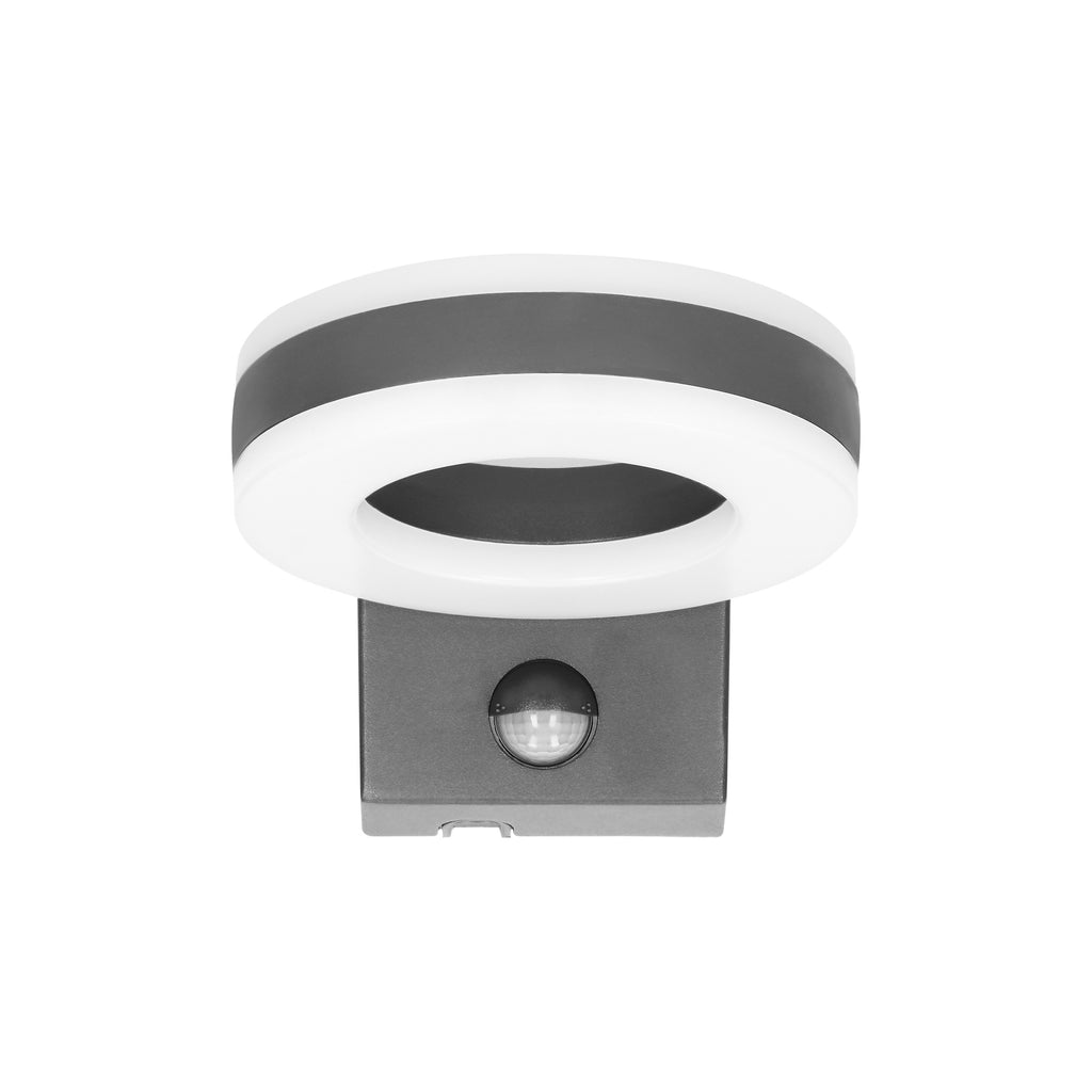 LED декоративен аплик 20W 1800lm 4000K, Ra>80, IP65, с PIR 140° , сив - ORNO HOWLIT AD-OP-6205GLPMR4