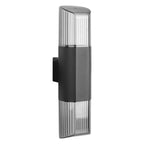Декоративен аплик за LED крушка E27, max. 15W,  с излъчване нагоре/надолу - UP/DOWN, IP54, черен/амбър - ORNO PEONIA AD-OP-6580BE27PP