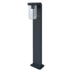 Градински осветител, ENDURA CASCADE CLEAR, с крушка E27, 220V, монтаж Земя/Повърхностен, корпус Алуминий /цвят Тъмно сив, разсейвател Стъкло, IP44 - LEDVANCE ENDURA® CLASSIC CASCADE 80cm Post E27 Clear LED554375