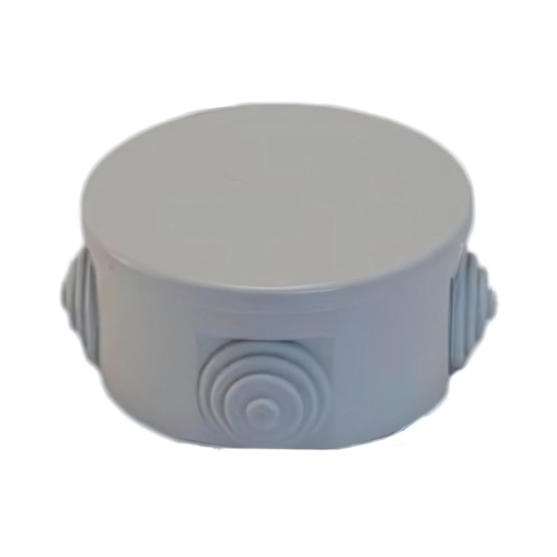 Разклонителна кутия открит монтаж Ф80 x40mm IP54 HF Сив - Courbi Wa...