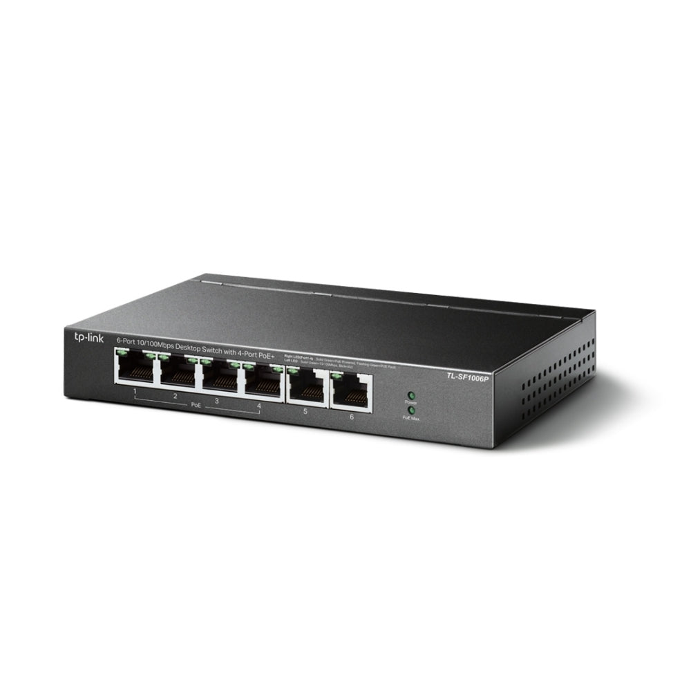 6-портов 10/100Mbps Desktop Switch с 4-порта PoE+ - Omada by TP-Lin...