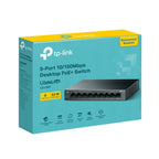 9-портов 10/100Mbps Desktop Switch с 8-порта PoE+ - Omada by TP-Link LS109P