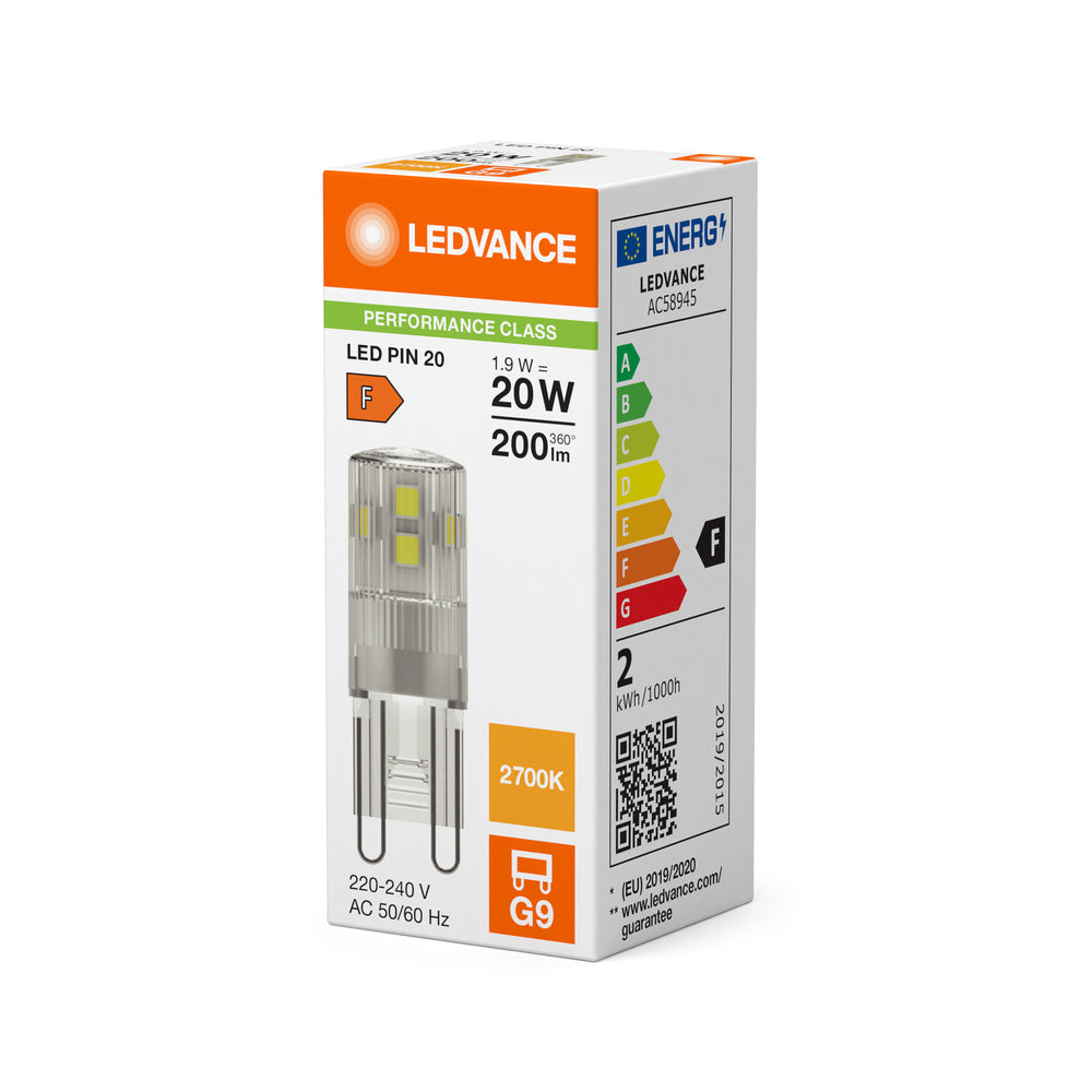 LED лампа Тип PIN 1.9W 180lm 2700K 220V G9 Ra≥80 недимируема - LEDVANCE LED PIN G9 P LED248870