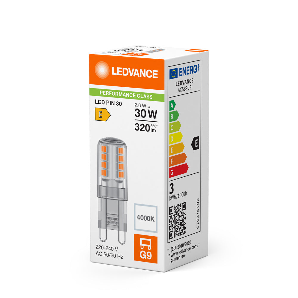 LED лампа Тип PIN 2.6W 320lm 4000K 220V G9 Ra≥80 недимируема - LEDVANCE LED PIN G9 P LED248900