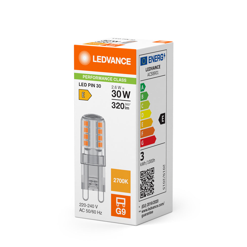 LED лампа Тип PIN 2.6W 320lm 2700K 220V G9 Ra≥80 недимируема - LEDVANCE LED PIN G9 P LED248931