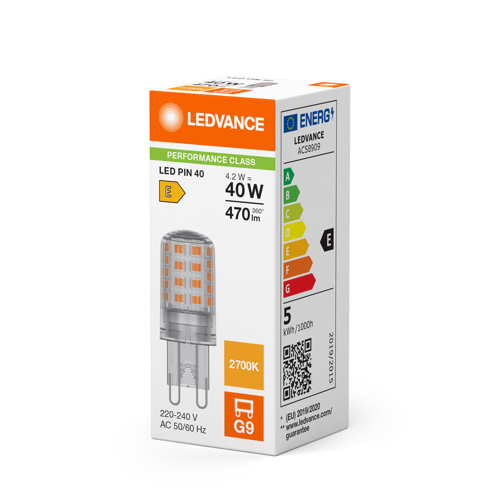 LED лампа Тип PIN 4.2W 470lm 2700K 220V G9 Ra≥80  недимируема - LEDVANCE LED PIN G9 P LED248962