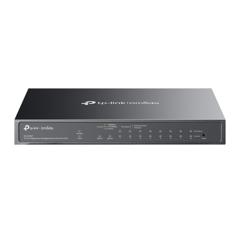 10-Port Gigabit Easy Managed Switch with 8-Port PoE+ Omada by TP-Li...