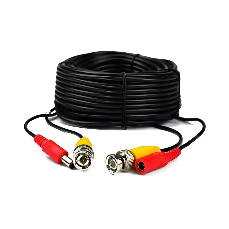 Кабел 18м CCTV комбиниран коаксиален RG59+BNC и 2x0.3 с конектори д...