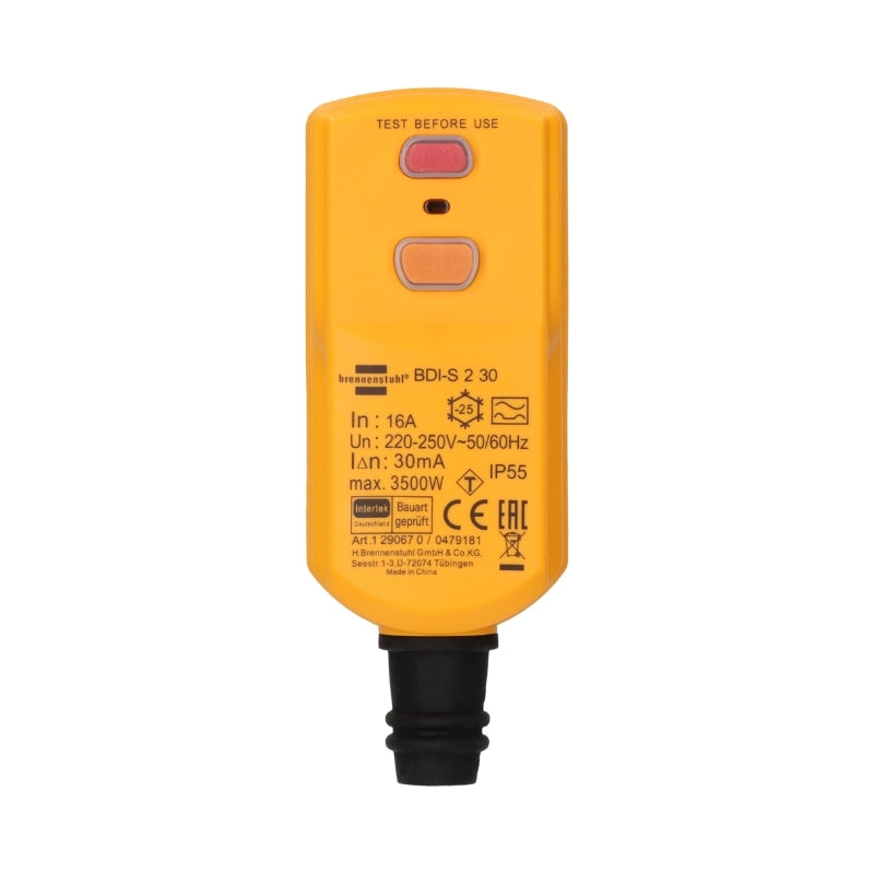 Щепсел с вградена дефектнотокова защита BDI-S 2 30 IP55 - Brennenst...