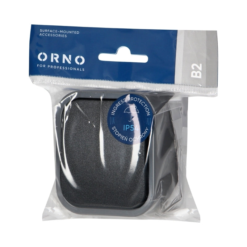 Ключ еднополюсен ОМ 10A IP54 Сив/черен - Orno Series B2 OR-OE-7800/GB