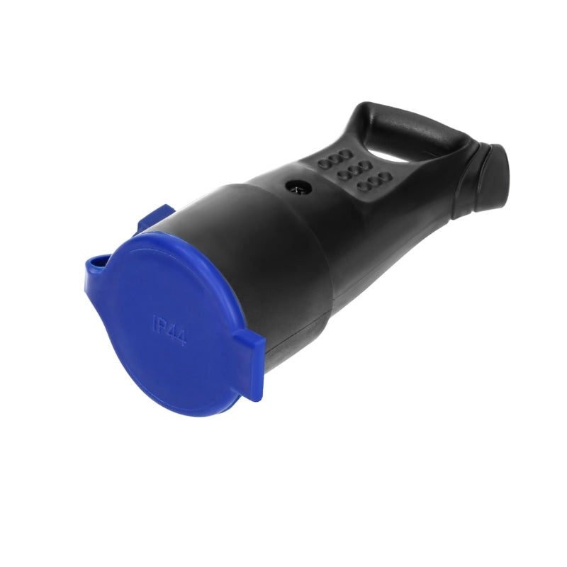 Щекер с капак 2P+Е 16A гумиран с дръжка IP44 Черен - Orno OR-AE-1370(GS)