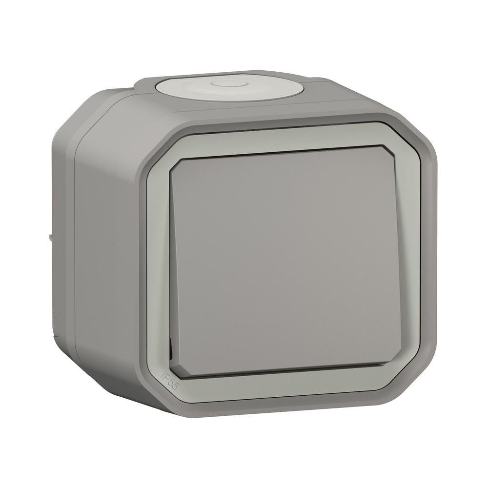 Девиаторен ключ моноблок 10A IP55 Сив - Legrand Plexo New 069711L