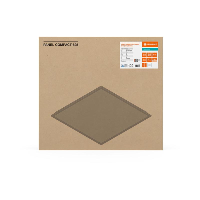 LED панел Compact 625 36W 3630lm 4000K IP40/IP20 UGR19 ON/OFF Value - LEDVANCE PANEL COMPACT 625 UGR<19 LED017469