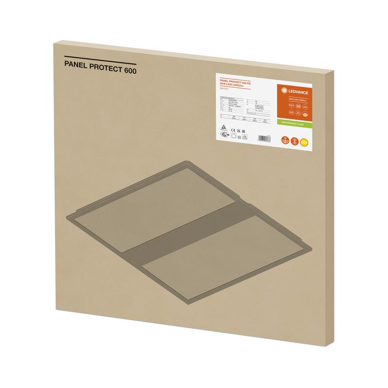 LED панел Protect 600 36W/31W/26W/22W, 5040/4340/3640/3080lm, 4000K, IP54/IP20, бял - LEDVANCE PANEL PROTECT 600 PS LED082887