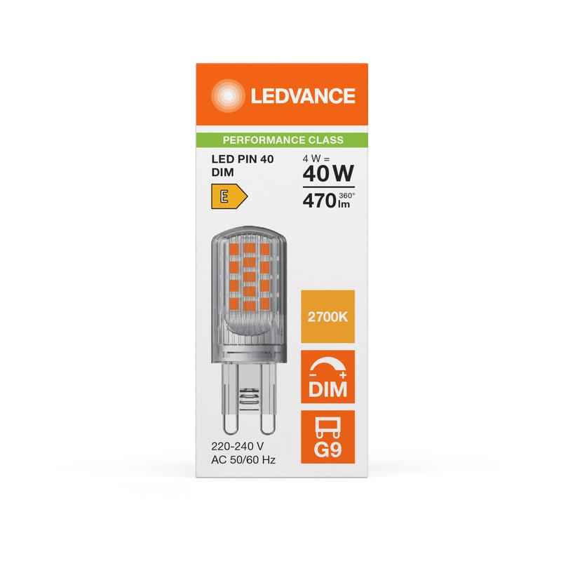 LED лампа Тип PIN 4W 470lm 2700K 220…240 V G9 Ra≥80 320°, димируема - LEDVANCE LED PIN G9 DIM P LED248818