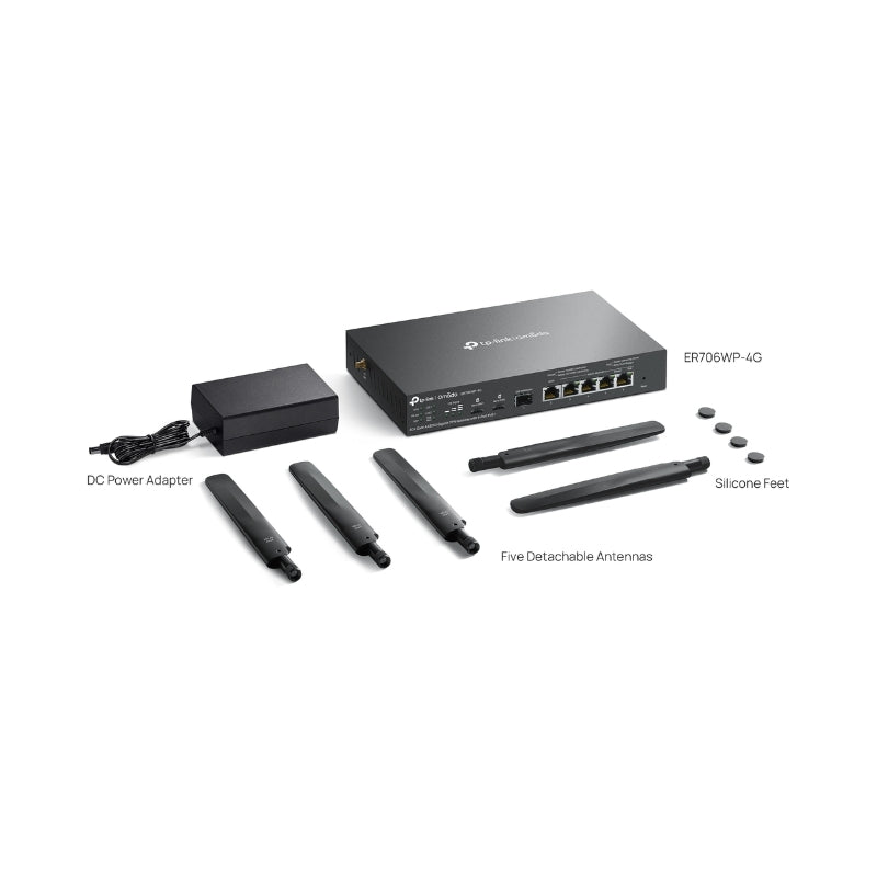 4G+ Cat6 AX3000 Gigabit VPN Gateway with 4-Port PoE+ Omada by TP-Li...