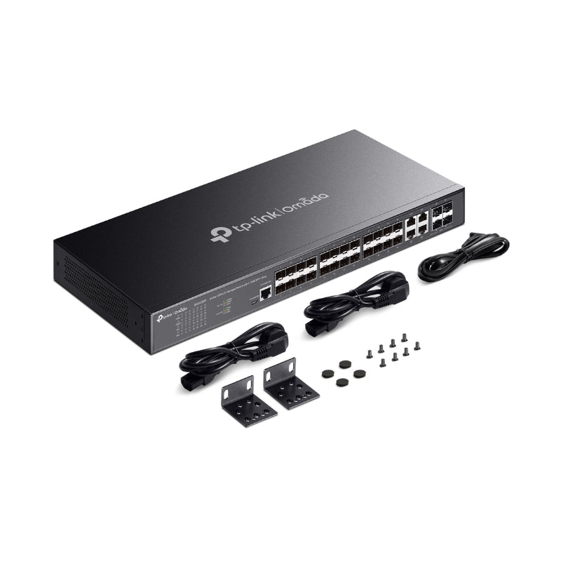 24-Port SFP L2+ Managed Switch with 4 10GE SFP+ Slots - Omada by TP-Link SG3428XF