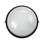 VK/01014/B  Плафониера за max 1x60W E27 IP44, AL+glass, цвят черен, р-ри Ø240x128mm - VL LED VK/01014/B