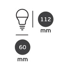LED лампа 11W 1055lm 4000K 220V E27 Ra>80 360°, класик, PC, бял - VL LED VK/05054/E/C