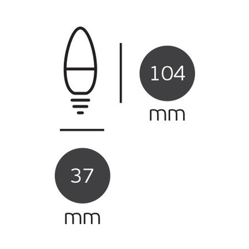 LED лампа 9W 810lm 3000K 220V E14 Ra>80 360°, овал, PC, бял - VL LED VK/05177/EI/W