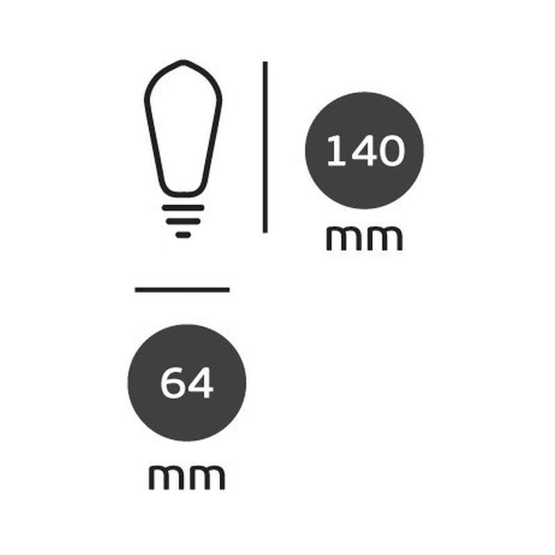  LED лампа 4,5W 330lm 2200Κ 220V E27 Ra>80 360° 360°, спирала Филамент-classic, amber ,димируема - VL LED VK/05156/D/E/SP/A 