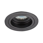 Кръгла луна, насочваема, за LED крушка GU10, 240V, IP20,ø9.2x3.1cm, черен - VL LED VK/03113G/B