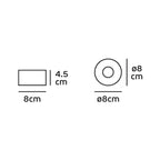 LED луна, ОМ, 15W 1340lm 4000K Ra>80, 240V, IP54,ø8x4.5cm, черен - VL LED VK/02152CE/B/C