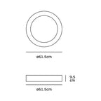 Осв. тяло - ОМ на таван, 52W 5785lm 3000K Ra>80, 220V, IP20,  ø61,5cm, антрацит - VL LED VK/04416CE/AN/W/61